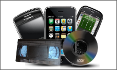 mobily, flash navigcii, prevody z VHS na DVD - servis